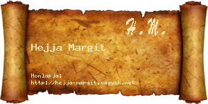 Hejja Margit névjegykártya